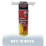KBS Xtreme Temp Coating Spray 340g OFF WHITE High Heat Resistant 260°C - 812°C