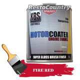 KBS Motor Coater Engine Enamel 500mls FIRE RED High Temperature Paint