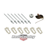 Ford Moulding Trim Clip Kit TOP OF DOOR XA XB XC COUPE mould chrome cpe