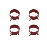 Universal Steel Spring Hose Clamp Kit x4 RED 11/16" rubber  line 