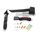 Universal Inertia Seat Belt Top Rear Parcel Shelf Mount 275mm Fixed Webb Buckle