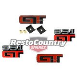 Ford '351 GT' Badge Set x4 Guard / Fender +Boot Panel +Grille XA GT SEDAN emblem