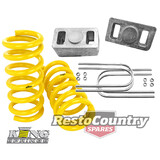 Ford Coil KING Spring +Block Kit XD 6Cyl W/Alloy Head Super Low 50mm Sed Wag Ute