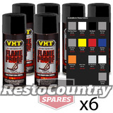 VHT High Temperature Spray Paint FLAMEPROOF FLAT BLACK x6 Exhaust engine flame proof
