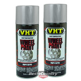 VHT High Temperature Spray Paint x2 WHEEL ARGENT SILVER centre caps covers