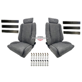 Holden VK VL Sport Seats GREY Striped Lumbar Support+Twin Adjust+Adapter Kit