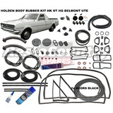 Holden Body Rubber Kit HK HT HG UTE Belmont BLACK Pinchweld