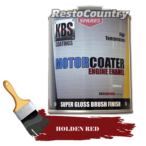 KBS Motor Coater Engine Enamel 500ml HOLDEN RED EH HD HR 149-186 High Temp Paint