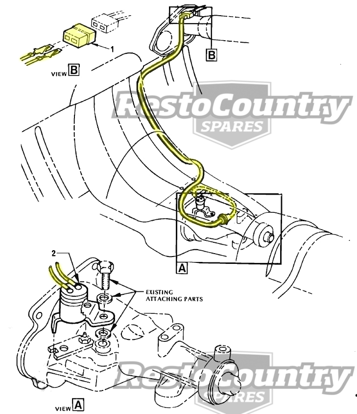Holden 4spd Manual Trans Reverse Light Wiring Loom /Harness HQ HJ HX HZ