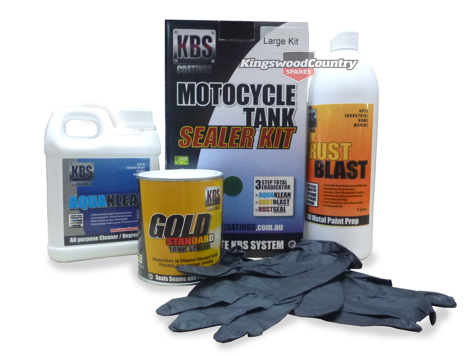 KBS Fuel Tank Sealer Kit Regular Motorcycle Up To 20L Tank - 5120