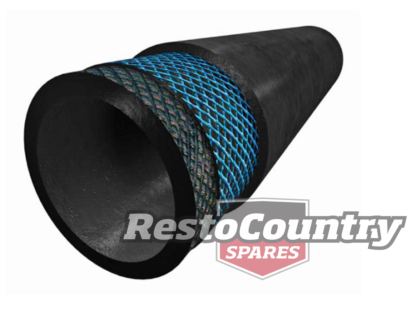 Au. 28mm ID Black 1 Metre Length Flexible Wire Reinforced Rubber Heater Hose 