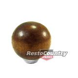 Universal Round Wood Gear Shift Knob Fits 1/2" 3/8" 5/16" Rod Holden Ford Hot Rod