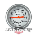 Speco 2 5/8 Mechanical BOOST / VAC Gauge 30psi Silver Pro Series NEW turbo