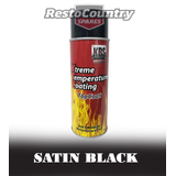 KBS Xtreme Temp Coating Spray 340g SATIN BLACK High Heat Resistant 260°C - 812°C
