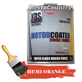 KBS Motor Coater Engine Enamel 500mls HEMI ORANGE 66-71 High Temperature Paint