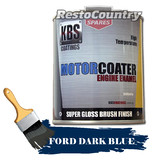 KBS Motor Coater Engine Enamel 500mls FORD DARK BLUE 41-48 High Temp Paint