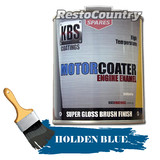 KBS Motor Coater Engine Enamel 500ml HOLDEN BLUE WB Commodore VC High Temp Paint