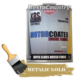 KBS Motor Coater Engine Enamel 500mls METALLIC GOLD High Temperature Paint