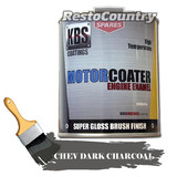KBS Motor Coater Engine Enamel 500mls CHEV DARK CHARCOAL High Temp Paint