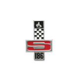 Holden "186s" Badge x1 HR HG GTS 6Cyl Fender or Boot trunk guard emblem flag