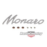 Holden - MONARO -Badge Chrome  + Clips HK HT HG gts emblem logo 