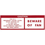 Holden Beware Of Fan Decal HQ HJ HX  caution  sticker  label  caution 