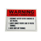 Ford Battery - WARNING - Decal for the Shocker Tower XA XB XC ZF ZG ZH