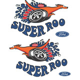 Ford XW GT 'SUPER ROO' Guard Decal Pair LARGE  sticker emblem  fender