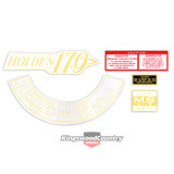 Holden HD 179 Engine Decal kit +Oil Cap +Radiator Caution +Air Cleaner