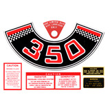 Holden Engine Bay + Diff Tab Decal Kit HT HG 350 Chev air cleaner sticker