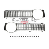 Ford NEW XY GT Grille Insert Pair Left + Right + Fitting Kit surround grill