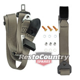 Holden / Ford LAP SASH Seat Belt x1 CAPPUCCINO Adjustable Web Stalk