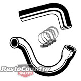 Ford Service UPPER + LOWER Radiator Hose+Clamp Kit XK XL 6 Cylinder 144 170