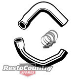 Ford Service UPPER + LOWER Radiator Hose+Clamp Kit XT XW 6 Cylinder 188 221