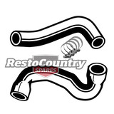 Ford Service UPPER + LOWER Radiator Hose + Clamp Kit 6Cyl XY 250 4.1