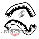 Ford Service UPPER +LOWER Radiator Hose +Clamp Kit 6Cyl XA XB ZF ZG AUTO NON A/C