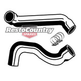 Ford Service UPPER +LOWER Radiator Hose +Clamp Kit XA XB ZF ZG 6Cyl 4.1 WITH A/C
