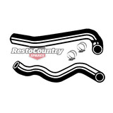 Ford Service UPPER + LOWER Radiator Hose + Clamp Kit XA XB ZF ZG V8 302 351 WITH A/C 