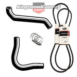 Holden Service Radiator Hose +Clamp +Fan +AC Belt Kit HQ 173 202 6cyl W/Air Con