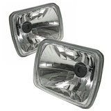 Holden Rodeo 7 x 5 Crystal H4 Headlights Pair suit Toyota Nissan Ford