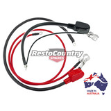 Holden Battery Cable + Clamp Set HQ HJ HX HZ WB V8 253 308 UP TO 140 AMP ALT