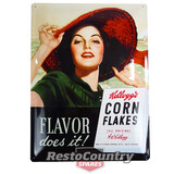 Kellogg's Flavor does it Retro Tin Sign 30x40 cave shed cereal brekky