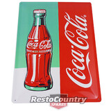 Coca-Cola Bottle Pop Art Retro Embossed Tin Sign 30x40 cave shed shop coke