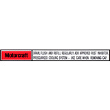 Ford Radiator Support Panel Decal XA ZF sticker label  motorcraft
