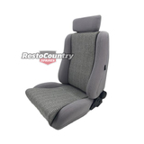 AUTOTECNICA Sport Seat GREY Combination w/ Lumbar Support + Twin Adjust