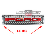 Suit Ford Ranger PX1 Black Grille Red F O R D With LEDS 2012 - 15 grill