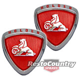 Holden Lion And Shield Emblem Badge x2 FC 1/4 Panel red emblem quarter