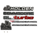 Holden VL Commodore SL TURBO Badge Kit 7pce sedan boot tailgate badges decals
