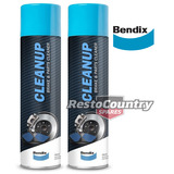 Bendix Cleanup Brake Parts Cleaner 400gm Spray Can x2 wheel clean workshop tool