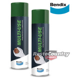 Bendix Multi Use Lubricant H/D 400g Spray Can x2 Water Disperse loose nut squeak
